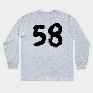 number 58 Kids Long Sleeve T-Shirt